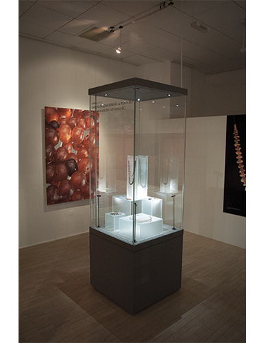 Vitrine colonne ExpoProtect avec socle