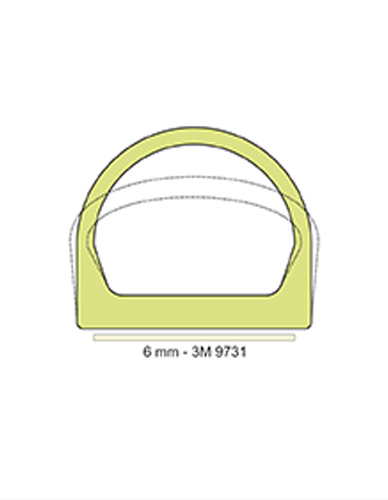 Joint silicone anti-poussière pour vitrines FE-03TK