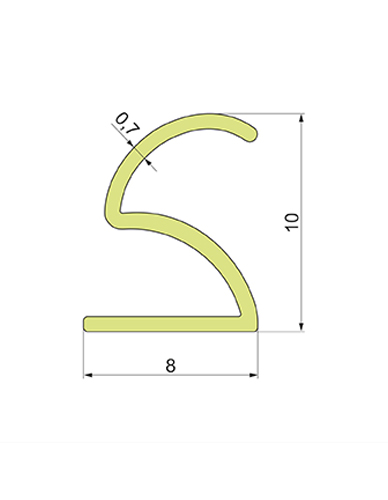 Joint silicone anti-poussière pour vitrines FE-S1