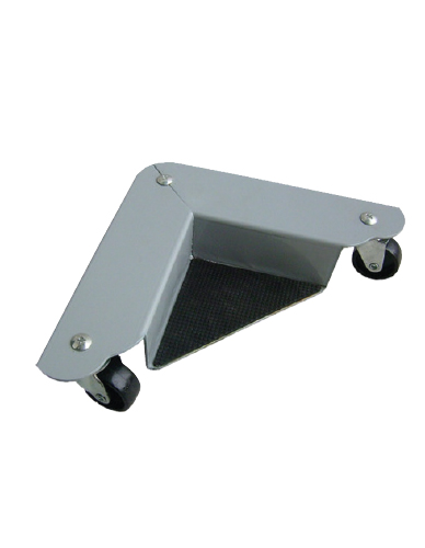 Angles sur roulettes pour vitrines