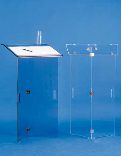 Pupitre transparent pliable