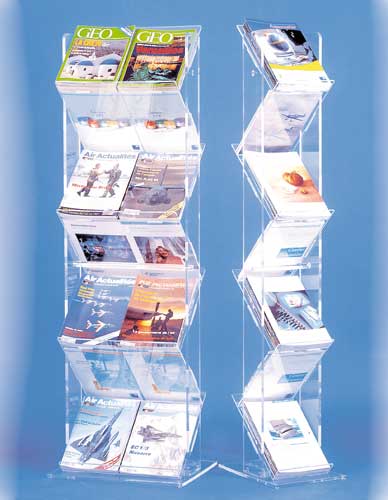 Présentoir totem transparent