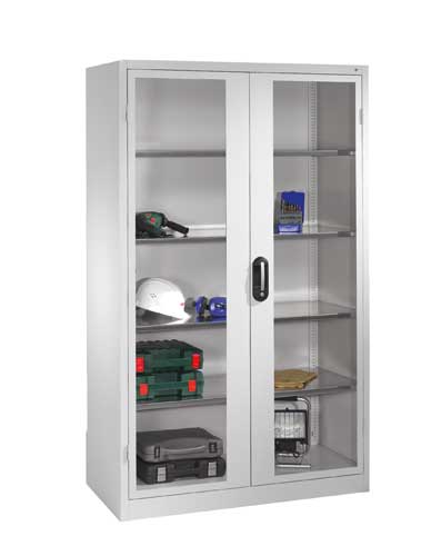 Armoire avec porte battante vitrée