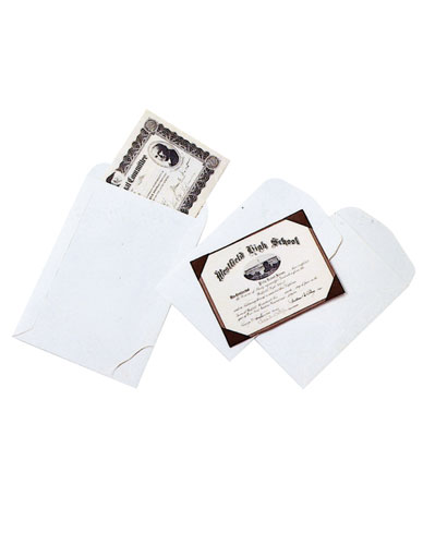 Pochette plate en papier permanent ouverture petit côté